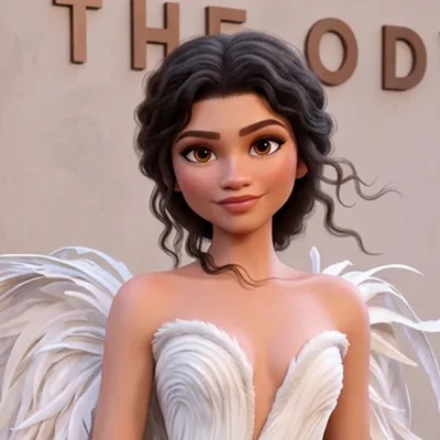 Zendaya reinterpretato come avatar illustrato in stile FMB Design